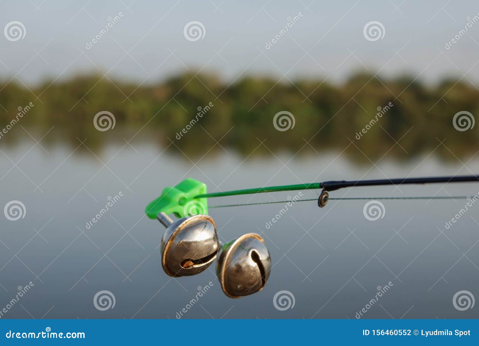 Fishing Bell At The End Of A Fishing Rod Bells Will Ring When The