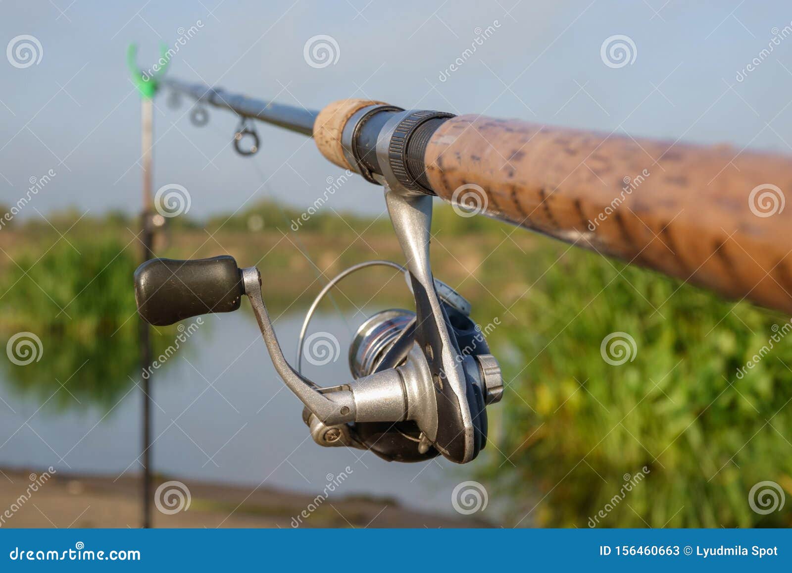 Fishing Bell at the End of a Fishing Rod. Bells Will Ring when the