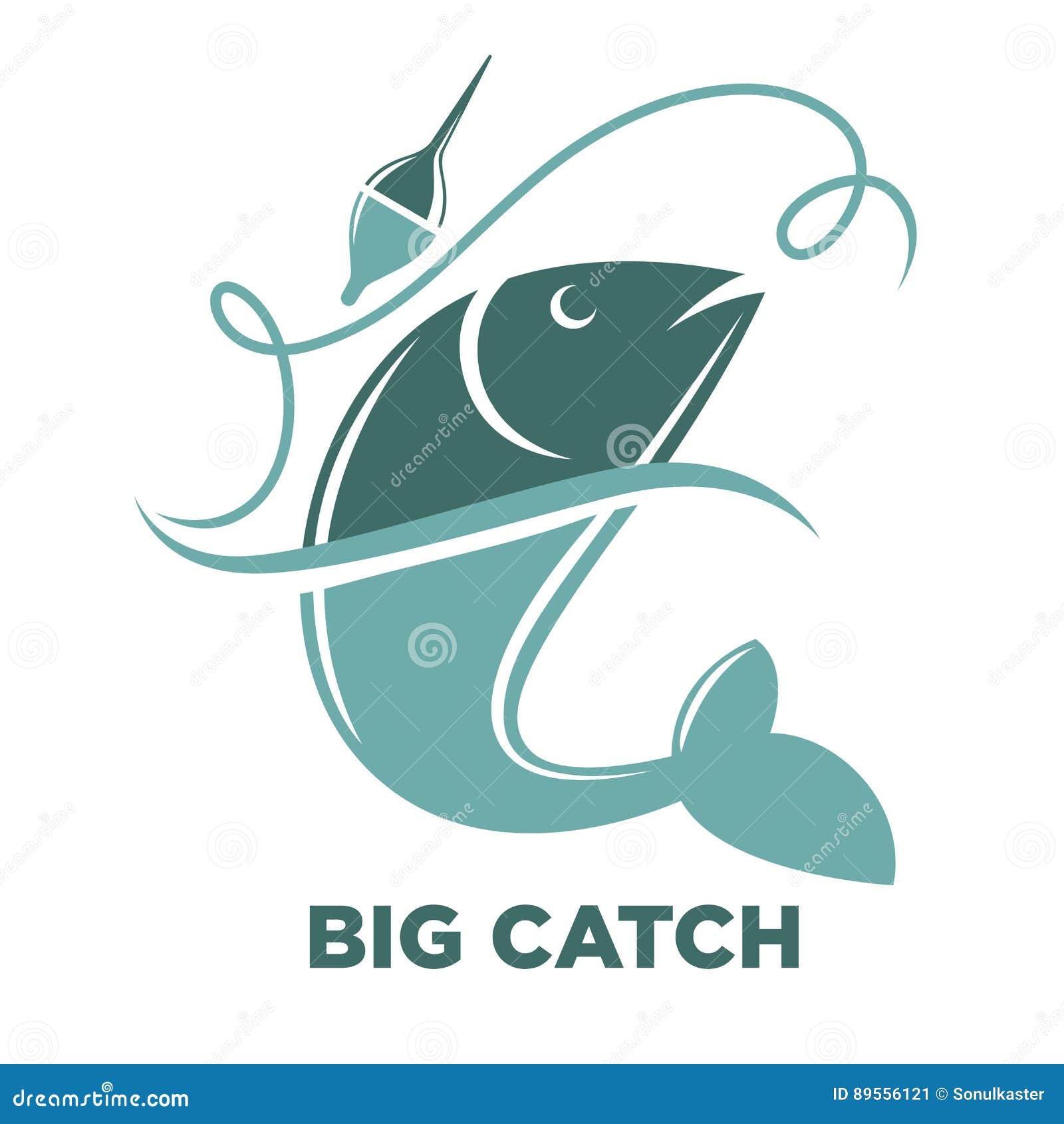 Download Fishing Big Fish Catch Vector Isolated Icon Template Stock ...