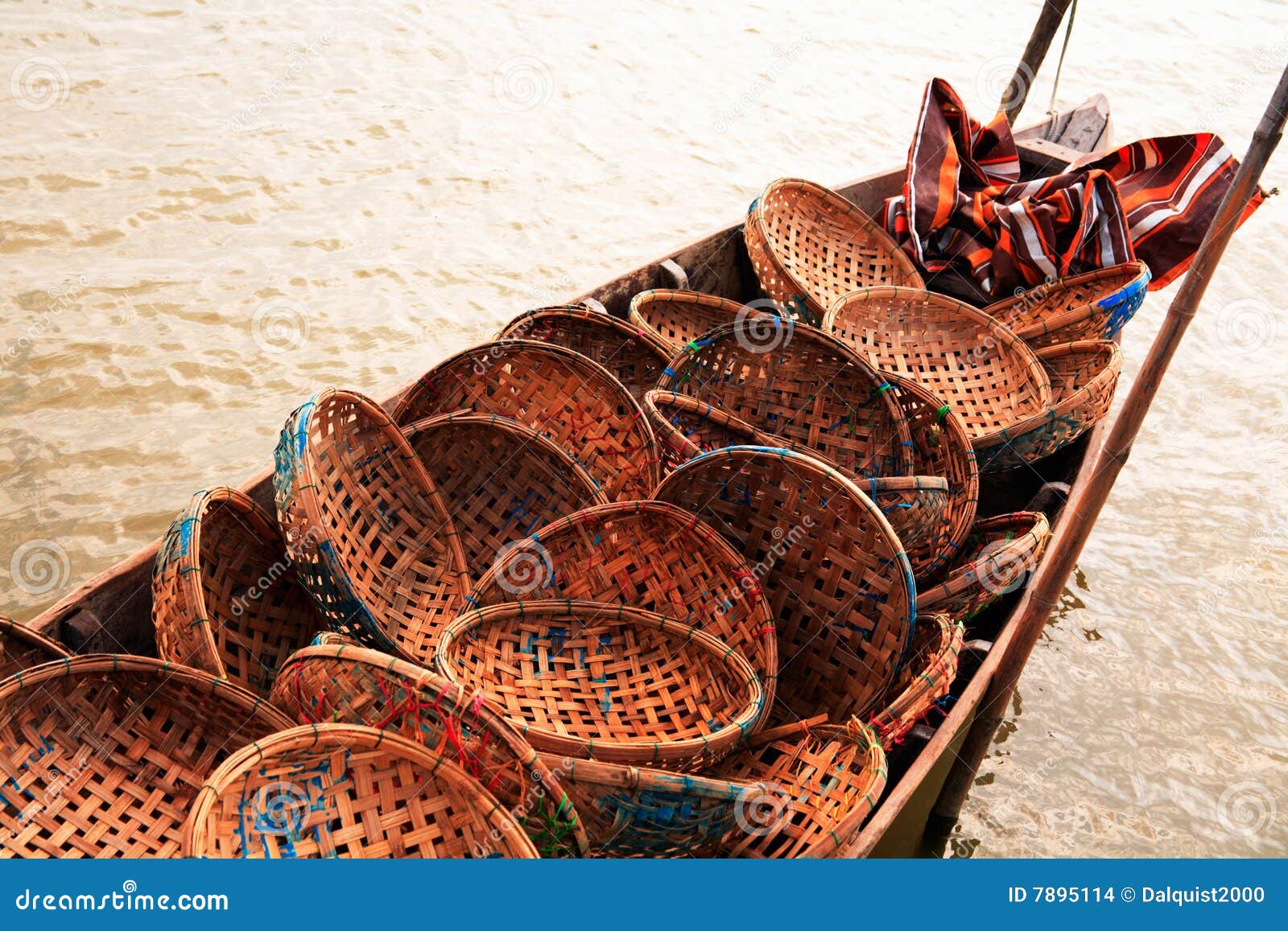 Fishing Boat Carrying Baskets Stock Photo Image of industry, load