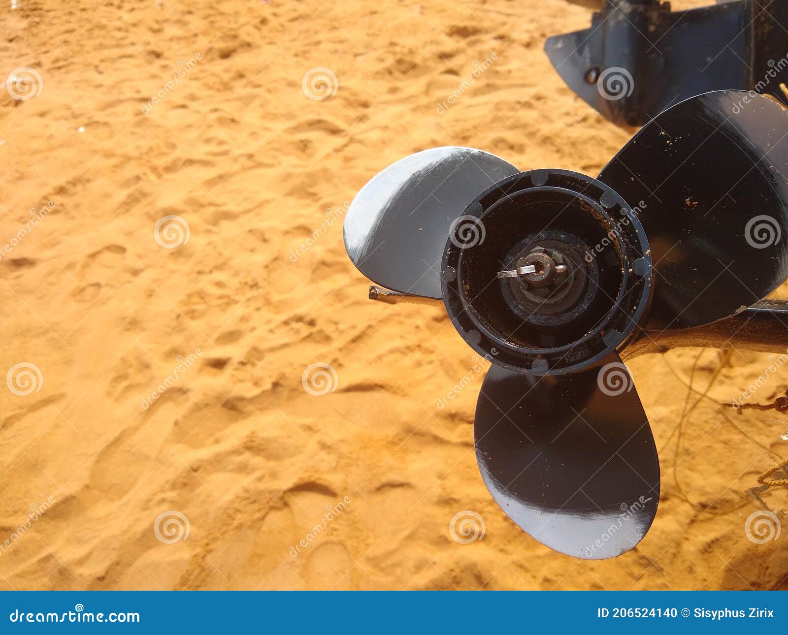 Fishing Boat Engine Propeller Closeup View Stock Photo Image of view