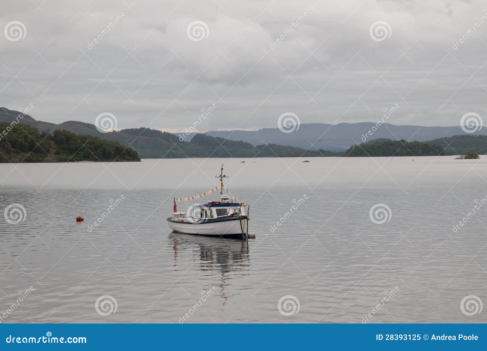Fishing Boat on Loch Lomond Stock Image Image of lake, water 28393125