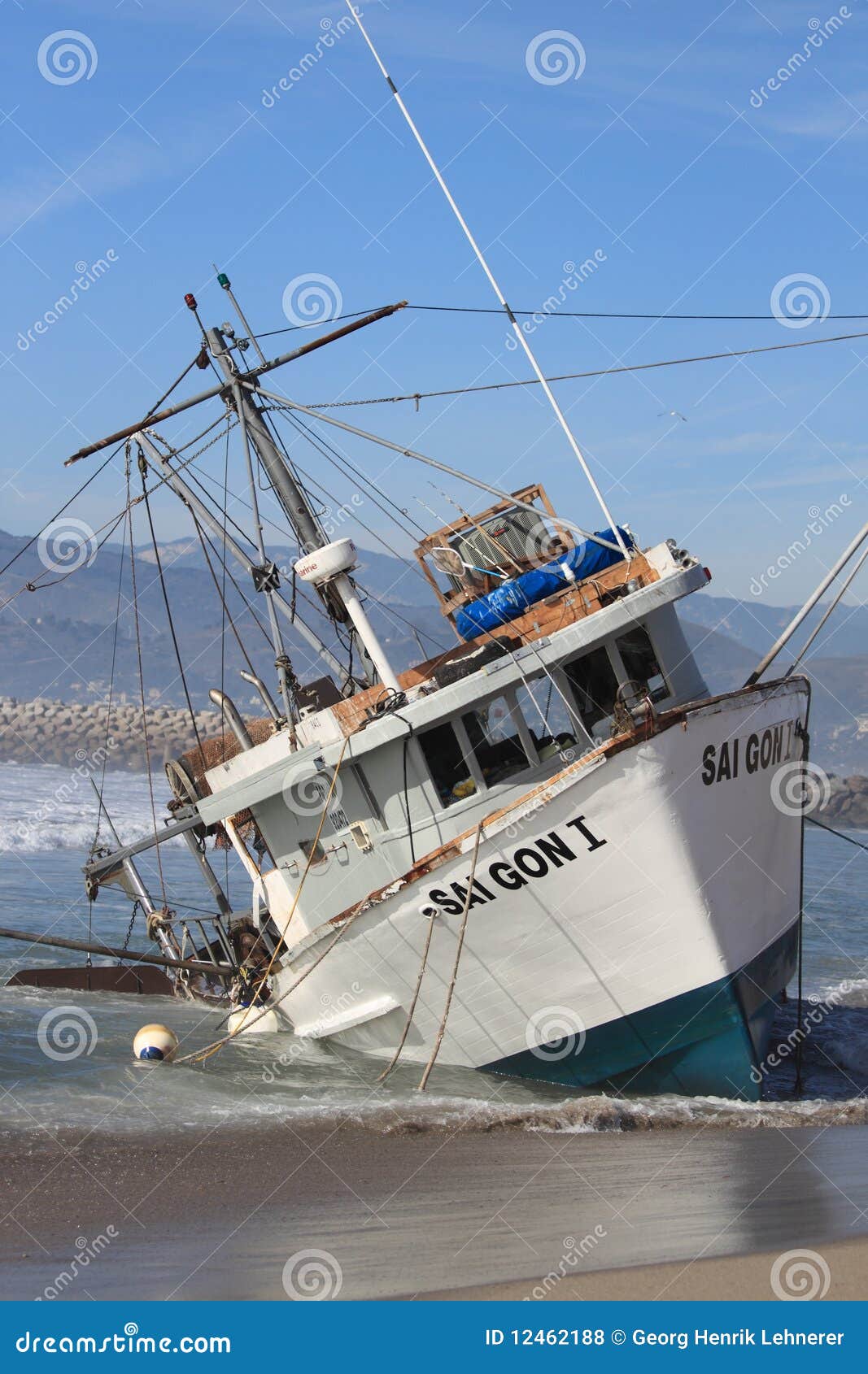 Fishing Boat Rescue editorial stock photo. Image of extreme 12462188