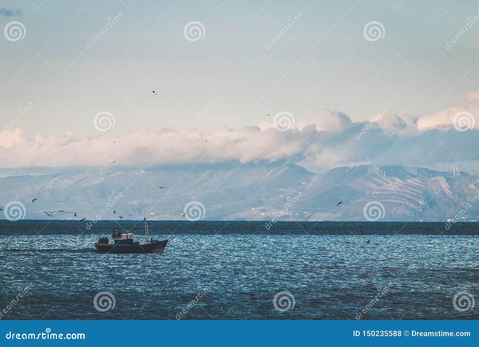 Fishing Boat In The Sea Under The Clouds Stock Photo Image Of Fishing Ocean Fishing Boat In The Sea Under The Clouds Stock Photo Image Of Fishing Ocean