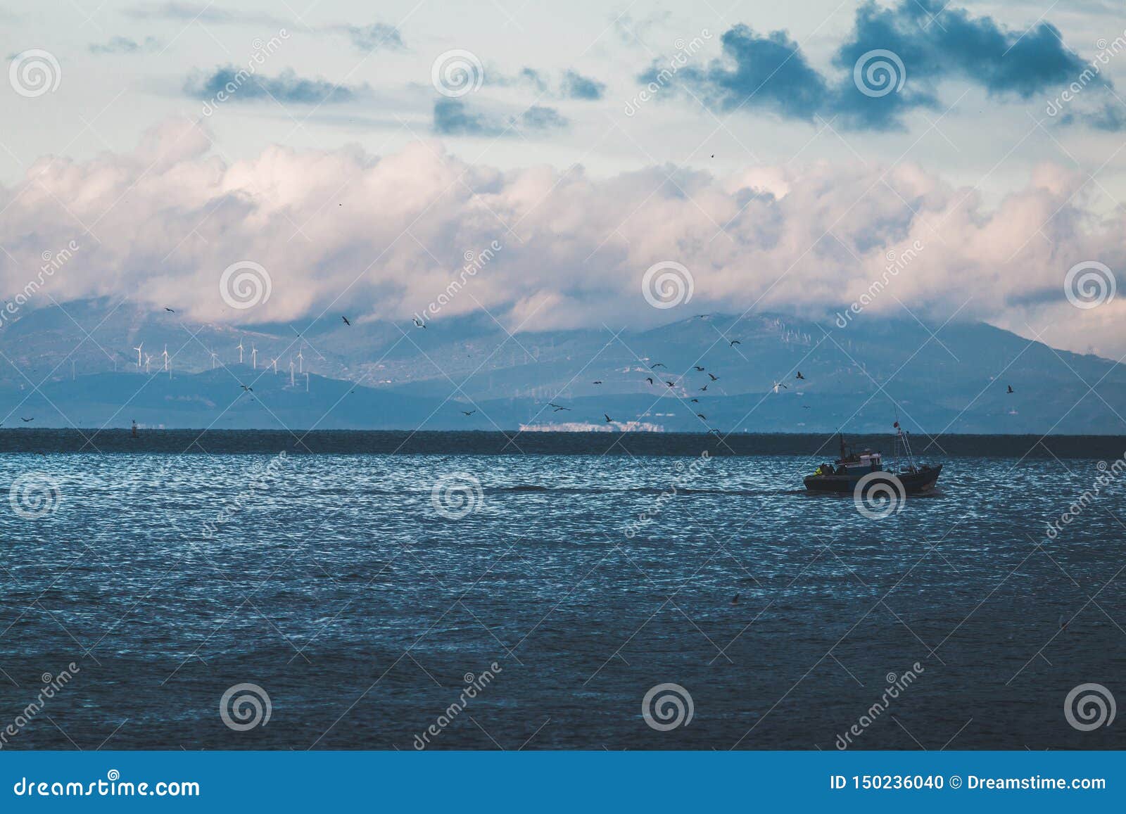 Fishing Boat In The Sea Under The Clouds Stock Photo Image Of Flying Summer Fishing Boat In The Sea Under The Clouds Stock Photo Image Of Flying Summer