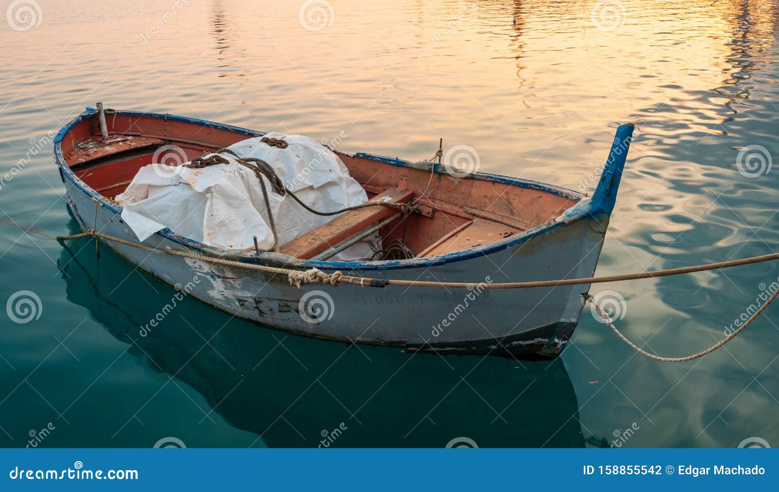 Fishing boat stock photo. Image of boat, teal, dock - 158855542