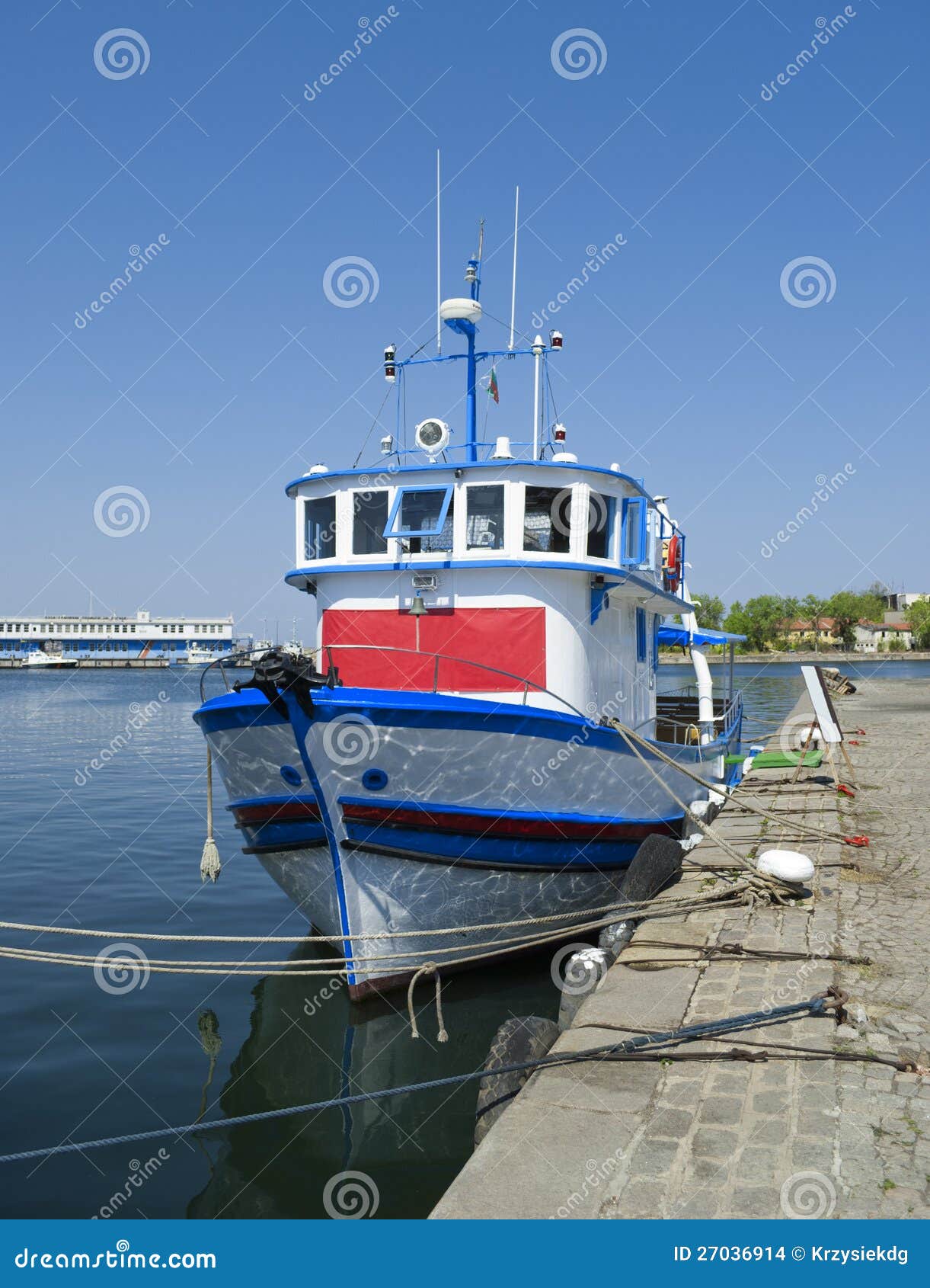 Fishing boat on the water stock photo. Image of boat 27036914