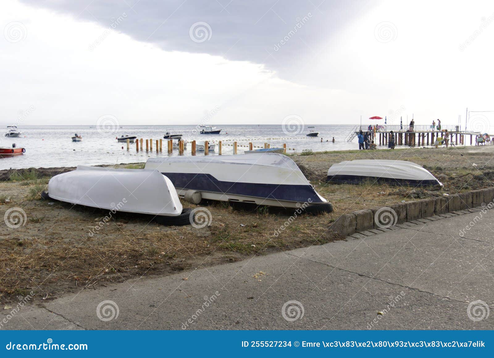 Fishing boats on the beach stock photo. Image of coast 255527234