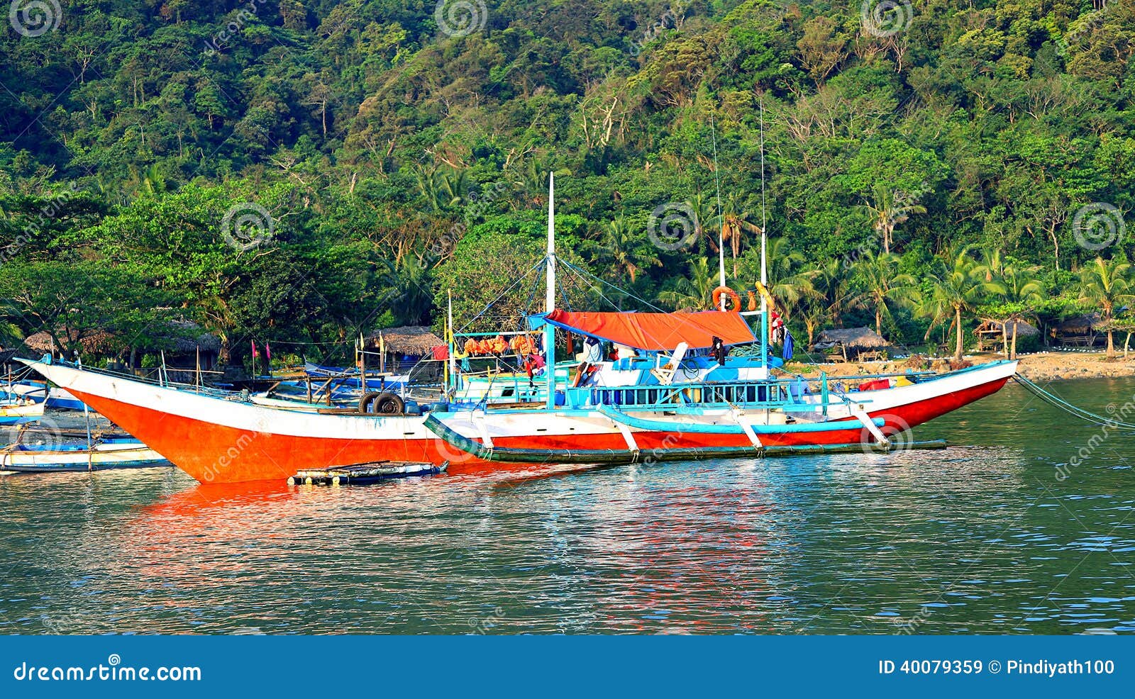 Fishing Boats In The Philippines Stock Image - Image: 40079359