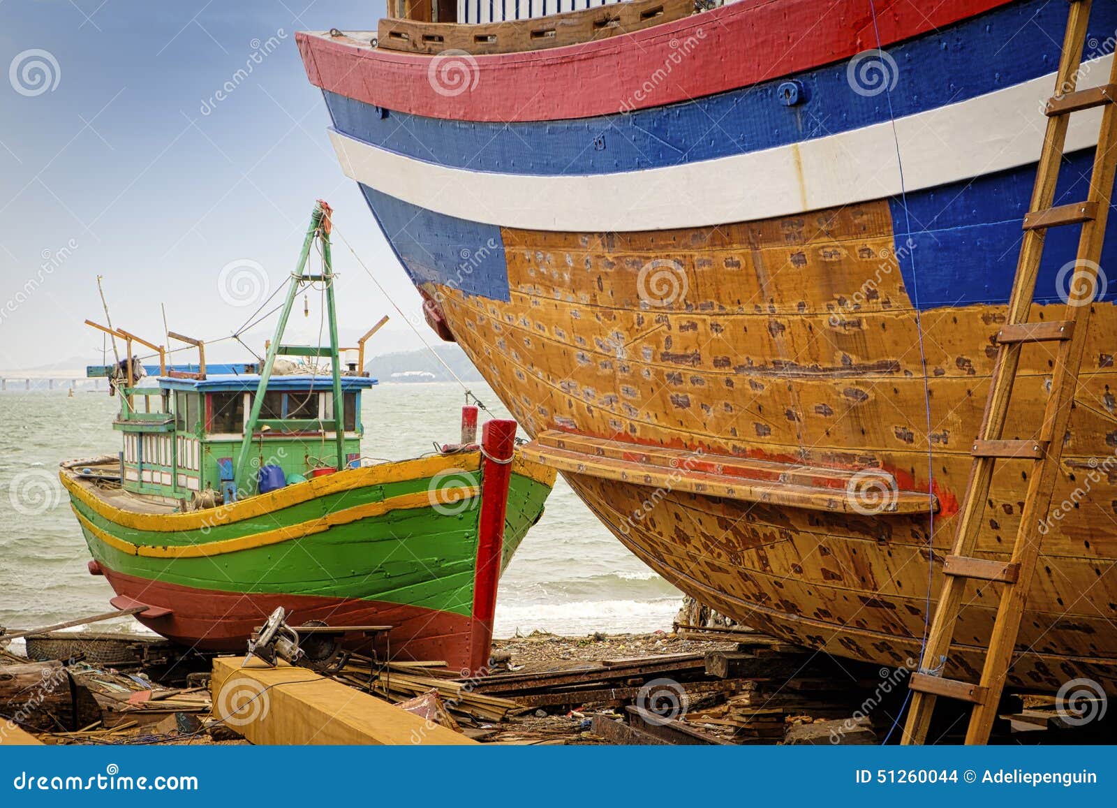 Fishing Boats, Qui Nhon, Vietnam Stock Photo - Image: 51260044