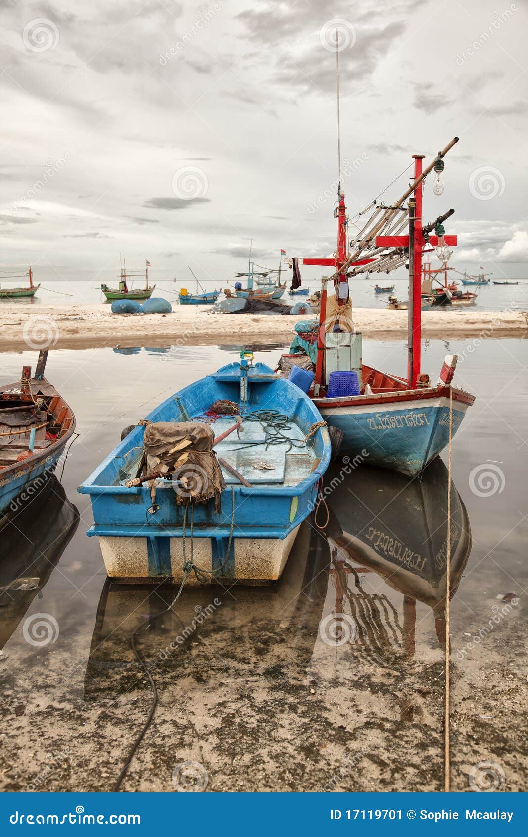 Fishing boats on shore stock image. Image of destinations 17119701