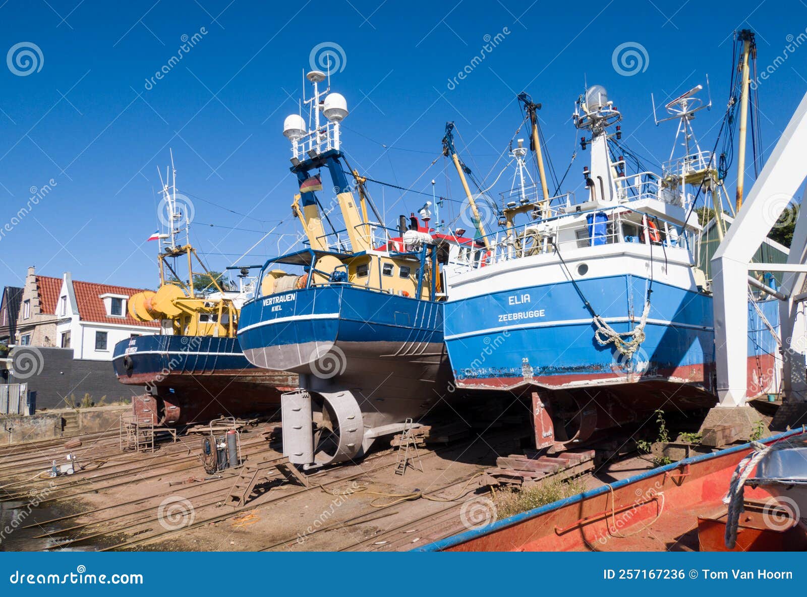 fishing boats on slipway urk