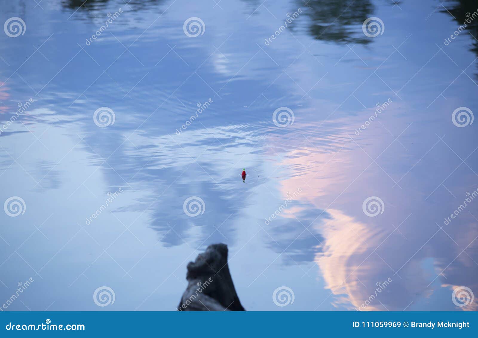Fishing Bobber in the Water Stock Image Image of long, colorful