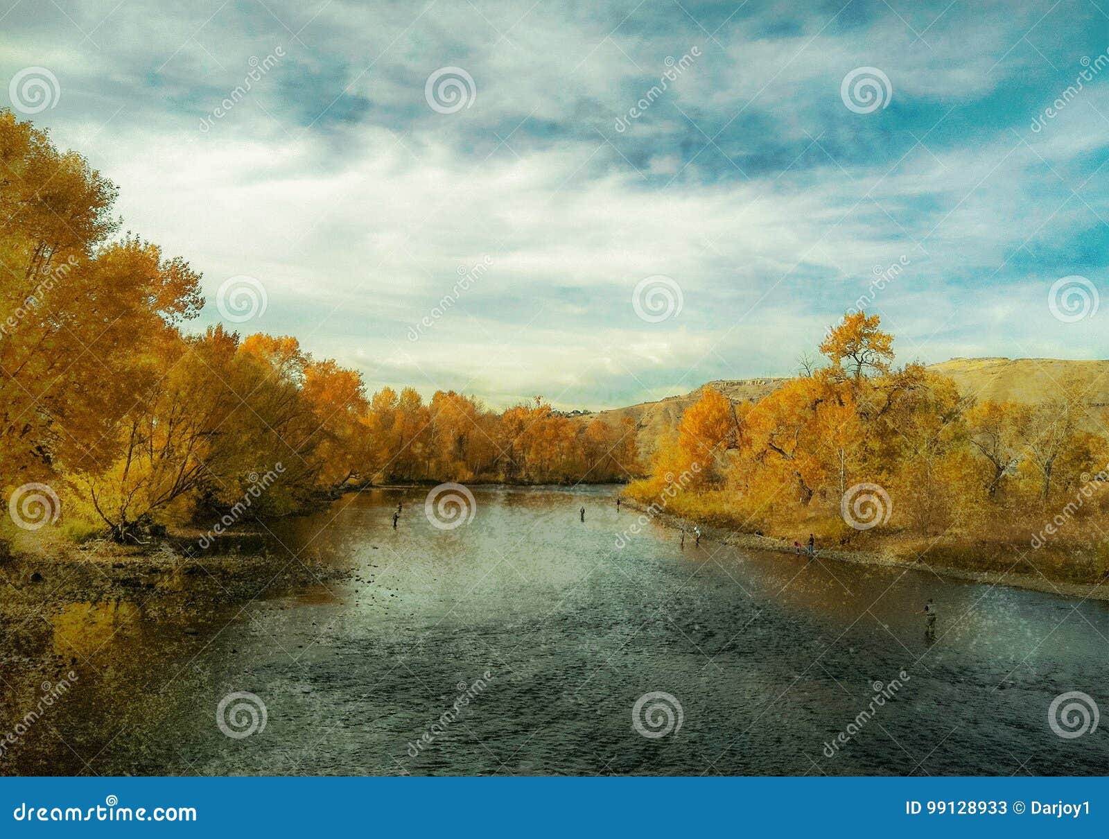 Fishing in the Boise River editorial stock photo. Image of fishing 99128933