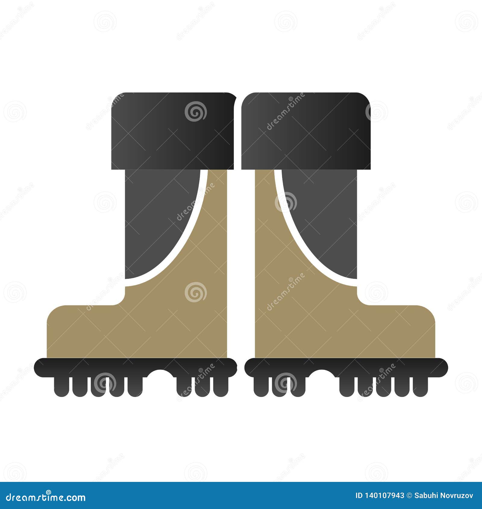 Fishing Boots Flat Icon. Rubber Boots Color Icons in Trendy Flat Style ...