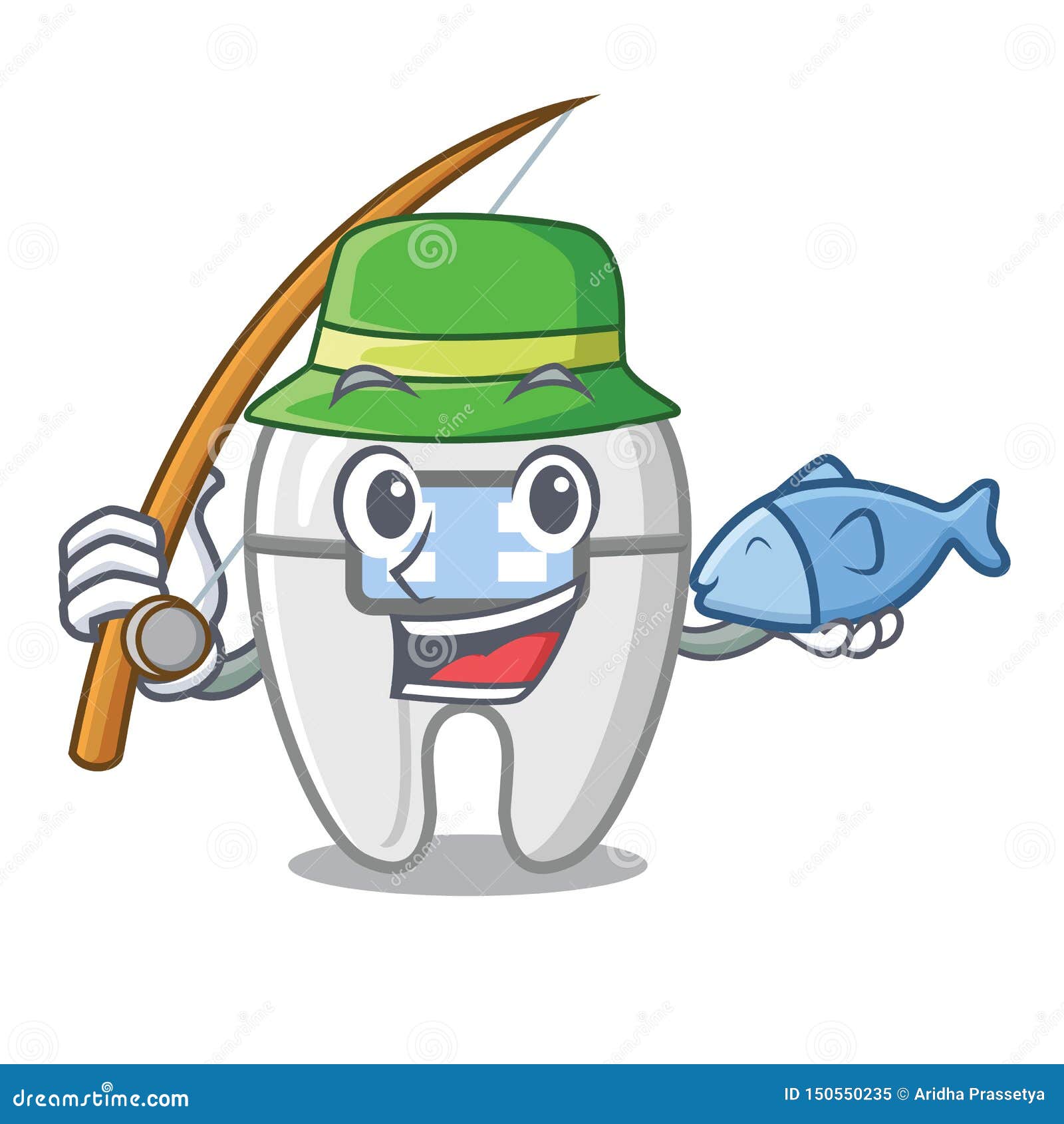 Fishing Braces In The A Cartoon Shape Stock Vector