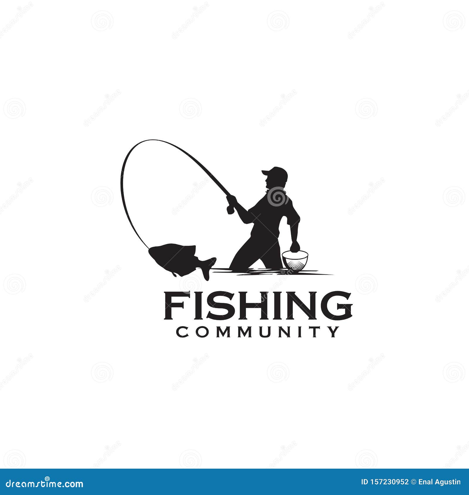 Download Fishing Club Logo Design Vector Template Stock Vector ...