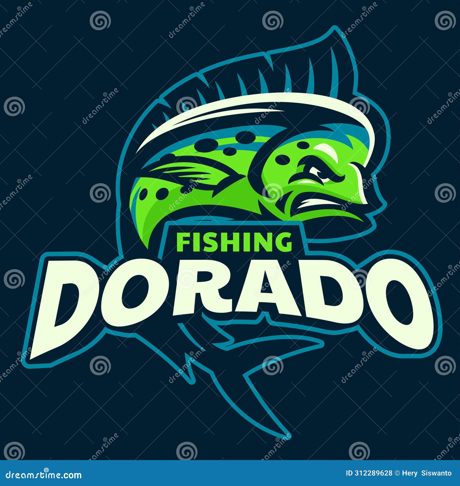 fishing dorado logo mascot 