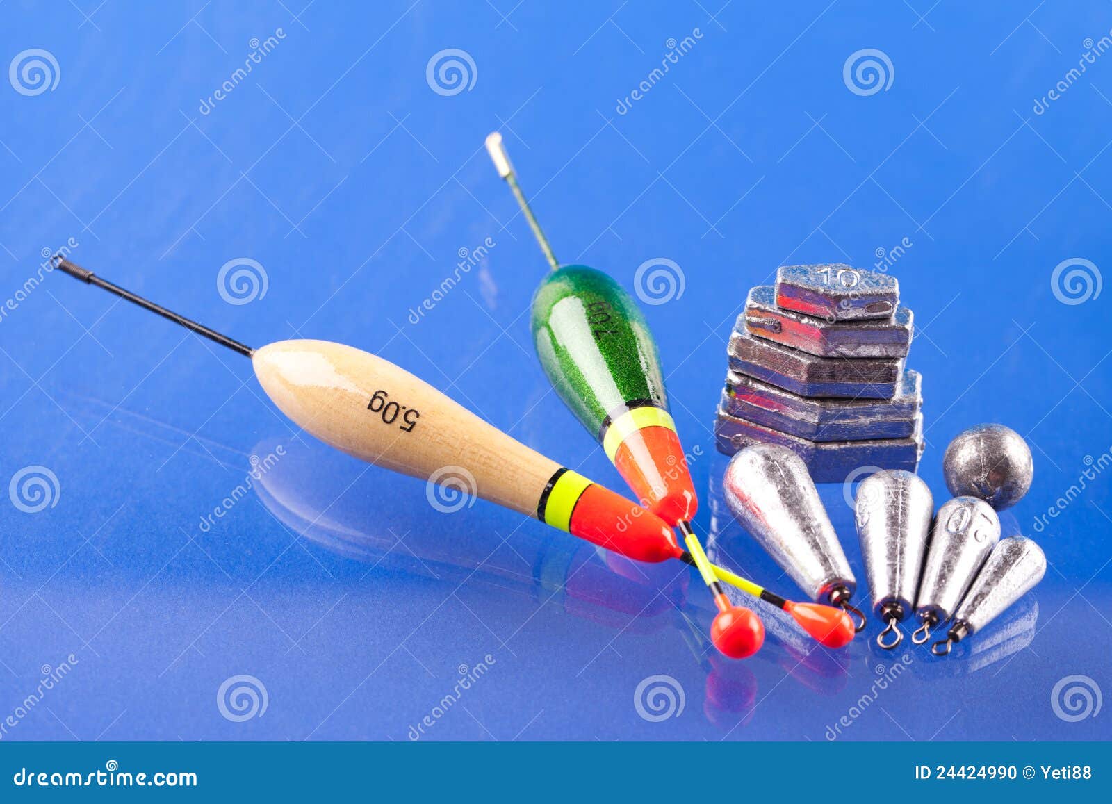 Fishing equipment stock photo. Image of anchor, closeup 24424990