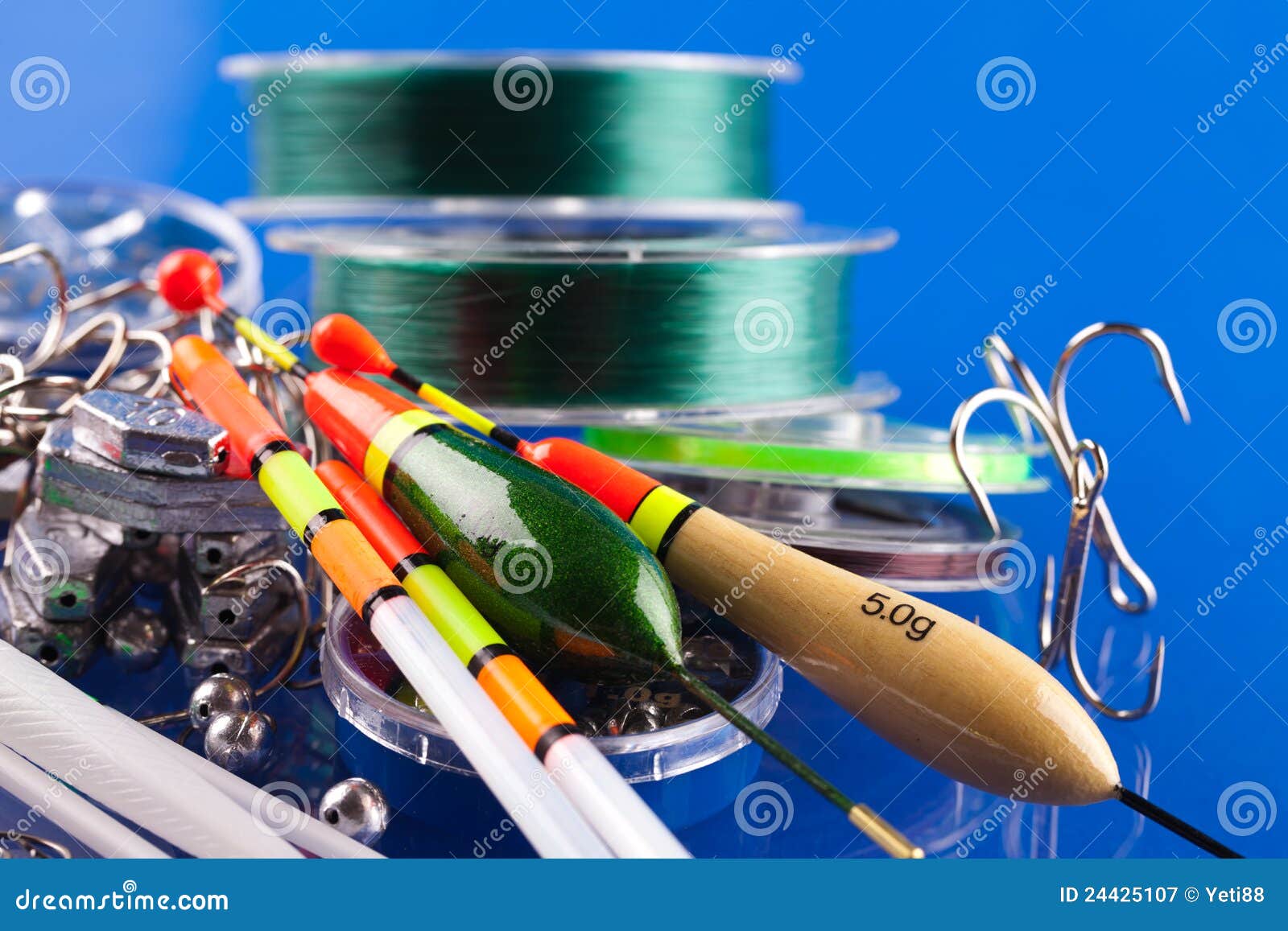 Fishing equipment stock image. Image of nature, lure 24425107