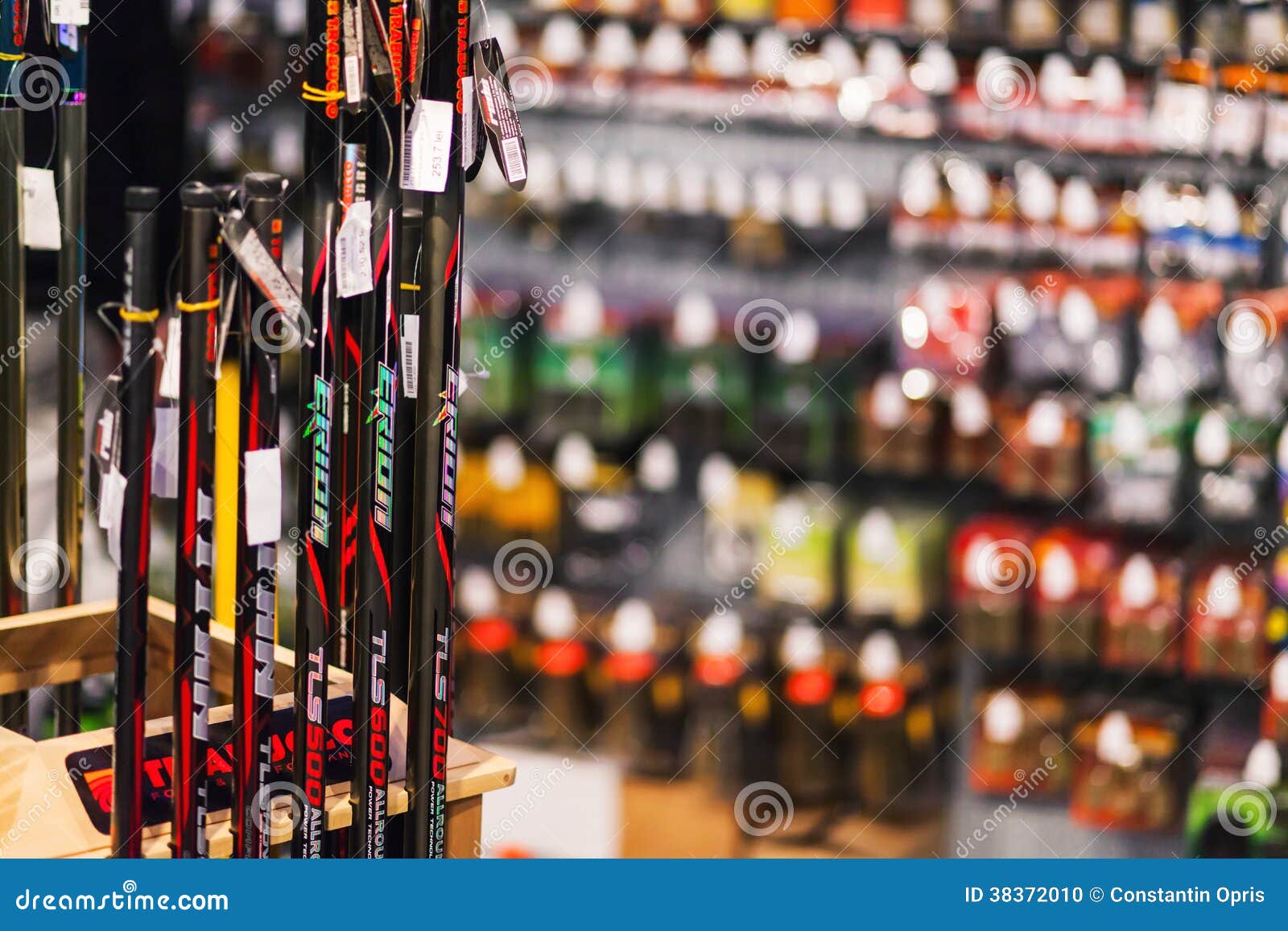 Fishing equipment store editorial image. Image of fishing - 38372010