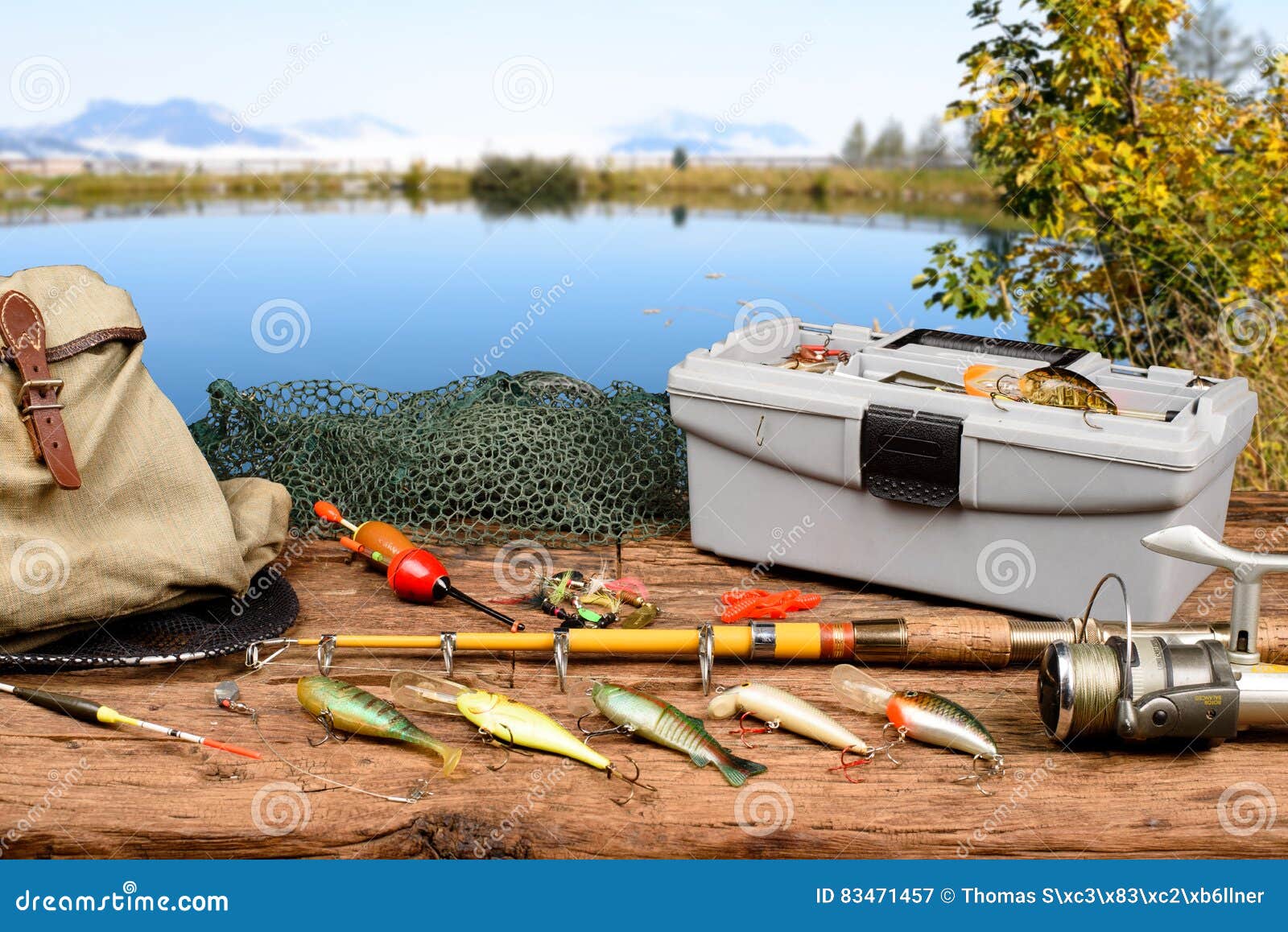Fishing equipment stock image. Image of reel, lure, sport - 83471457