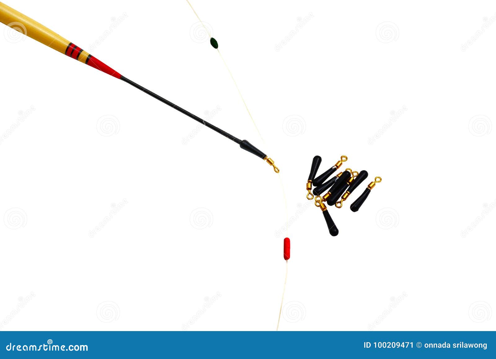 The Fishing Float, Line Stopper and Fishing Accessory Stock Image