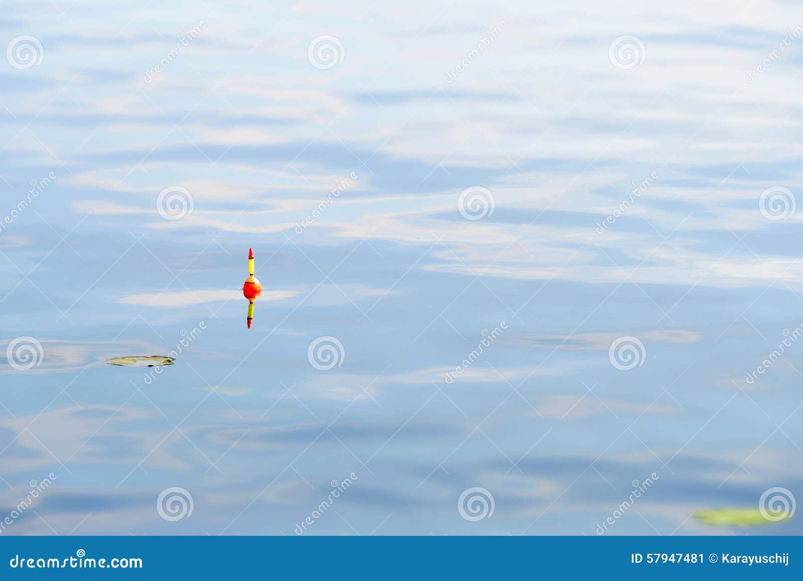 Fishing Floats in Blue Water Stock Image - Image of metaphor, line