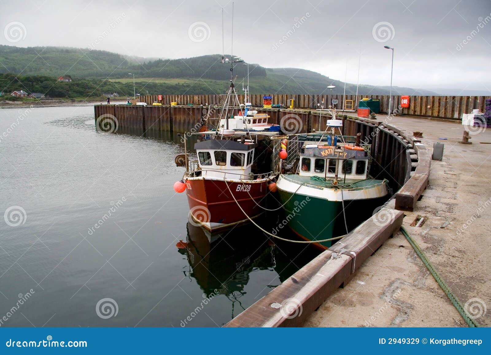 Fishing Harbour stock image. Image of green, fishing, fish 2949329