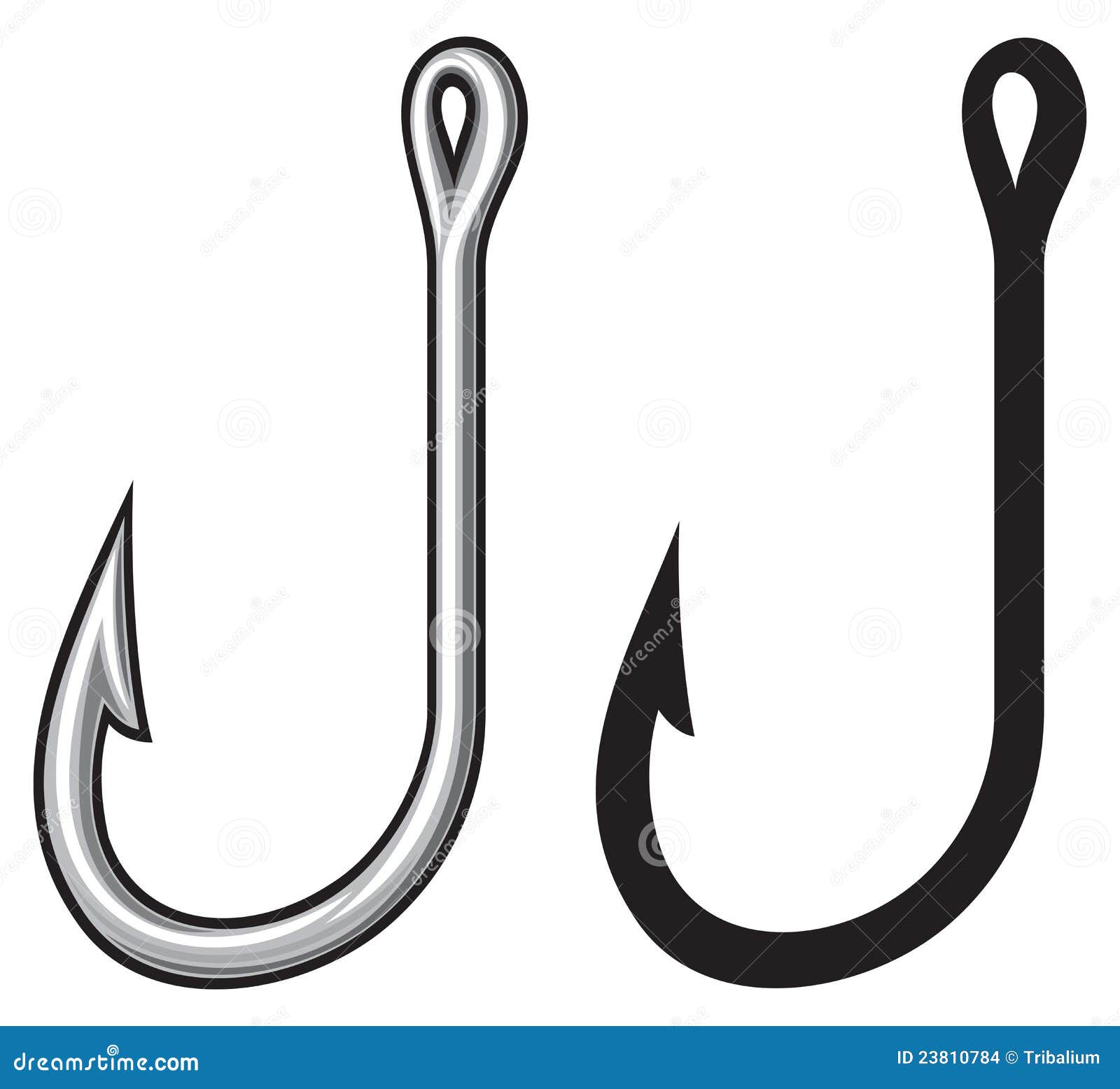 Fishing hook stock vector. Illustration of angle, sharp - 23810784