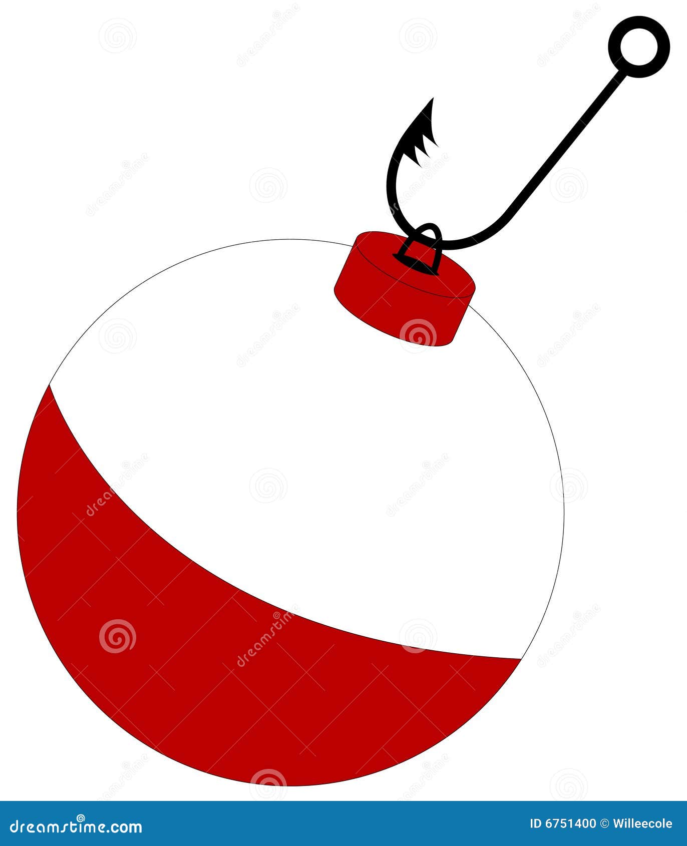 Fishing hook and bobber stock vector. Illustration of fisherman