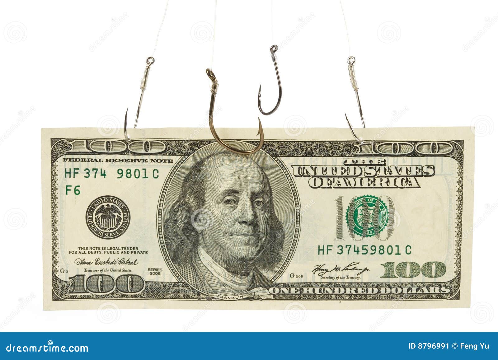 Fishing Hook and Dollar stock image. Image of metal, dollar 8796991