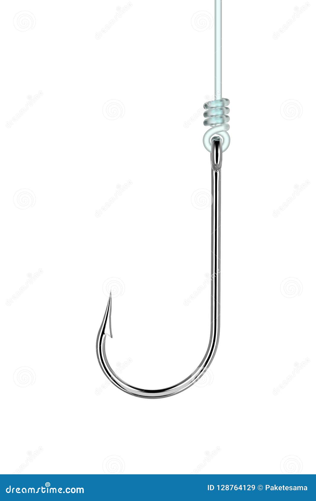 Fishing Hook Hanging on a Line Stock Vector - Illustration of hook, knot:  128764129