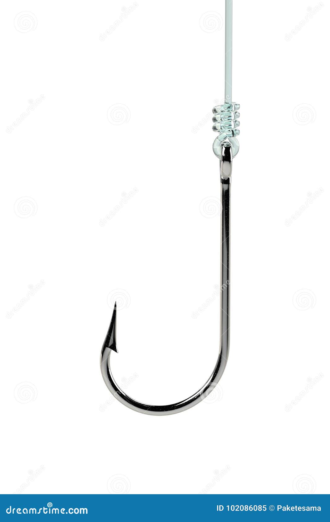 Fishing Hook Hanging on a Fishing Line Stock Illustration - Illustration of  bait, isolated: 102086085