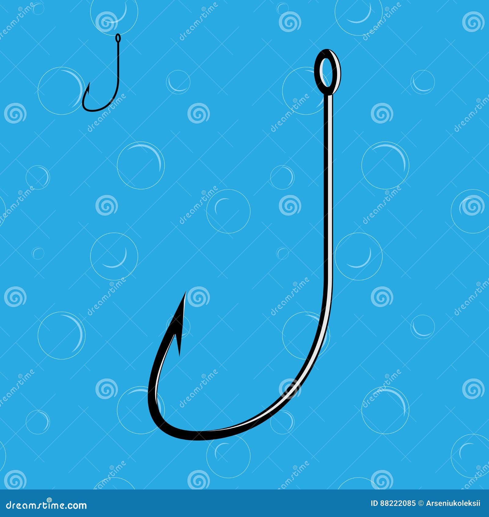 Fishing hook illustration stock vector. Illustration of abstract 88222085