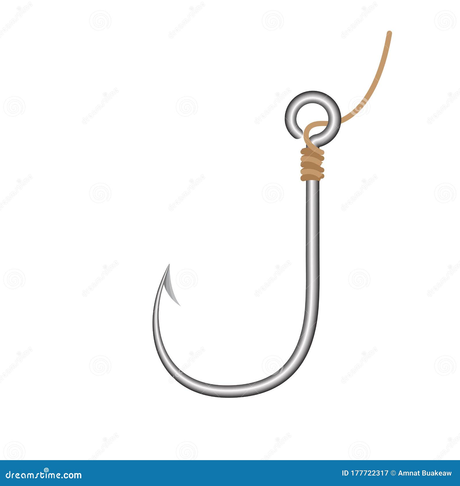 Fishing Hook Isolated on White Background, Icon Fishing Hook, Clip Art  Empty Fishing Hook Trap, Tackle Hook Hang for Fishing Sport Stock Vector -  Illustration of hook, gear: 177722317