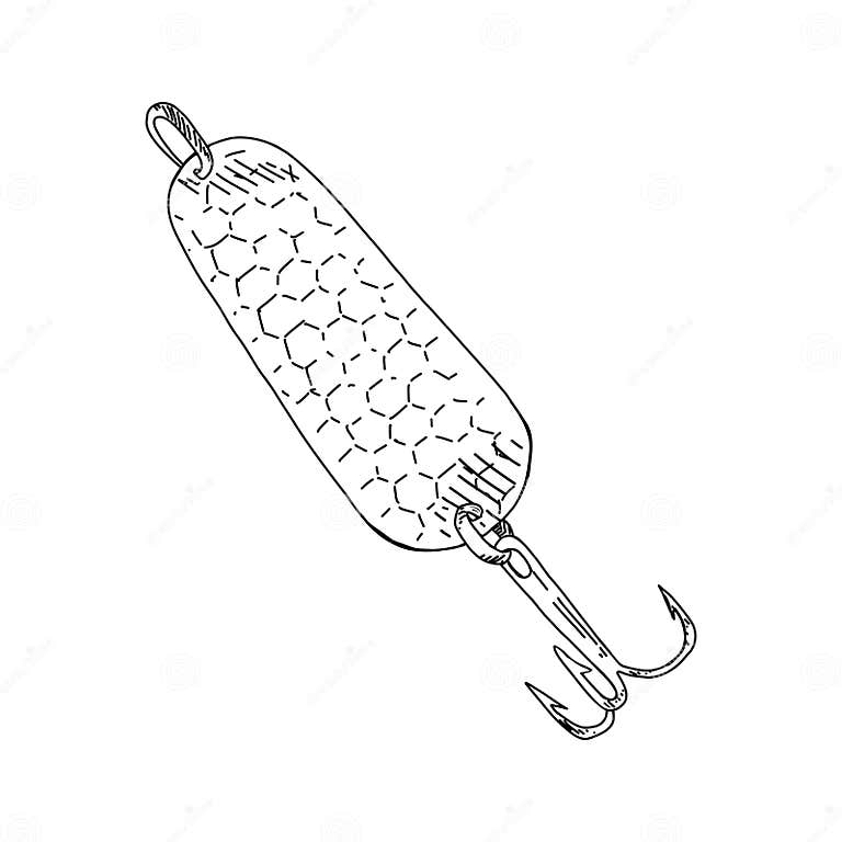 Fishing Hook Minnow Vector Illustration Tackle. Metal Fly Gudgeon ...