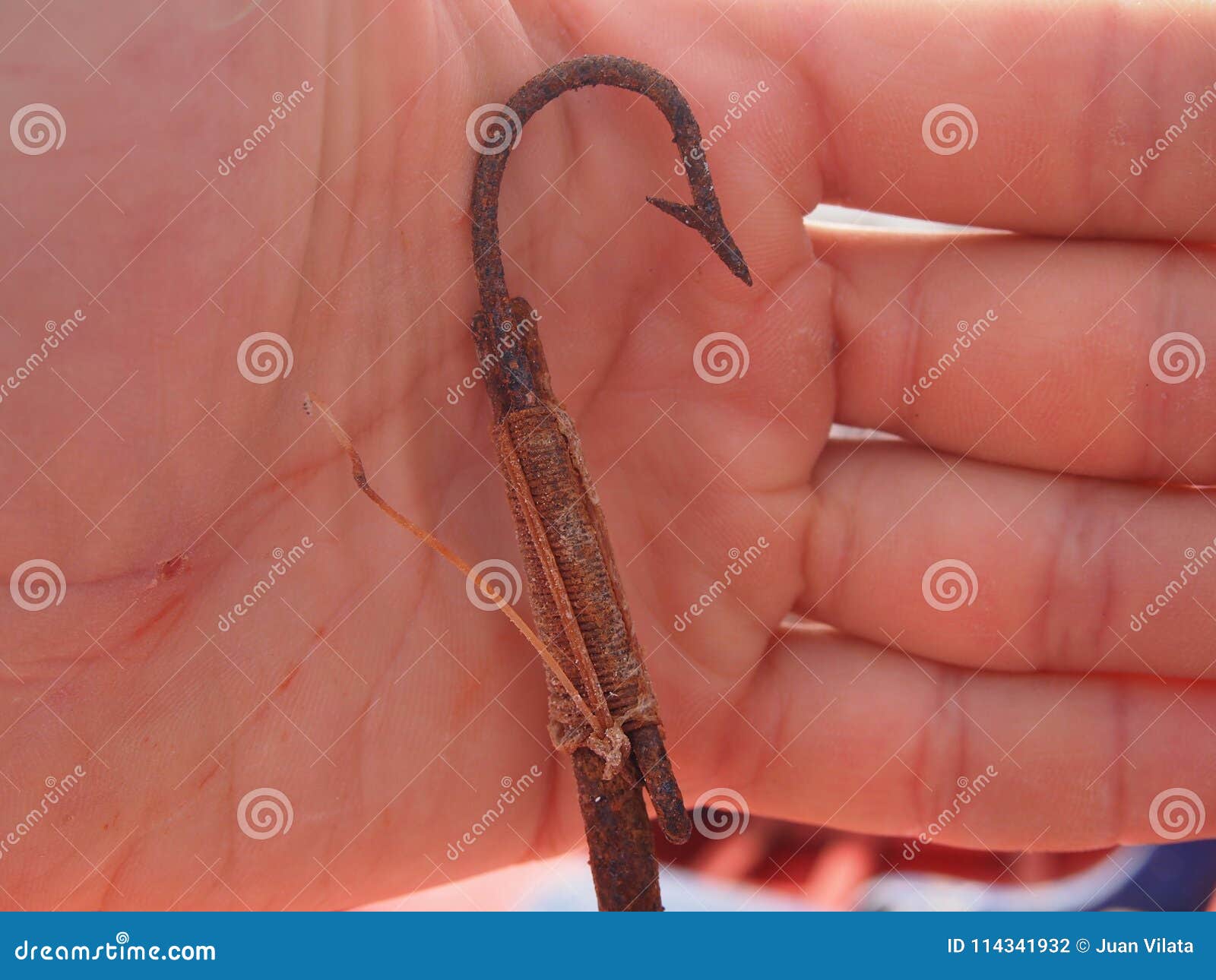 Fishing Hook Used by Artisanal Hand Line Fishermen in Sao Vicente, Cape  Verde Stock Photo - Image of line, atlantic: 114341932