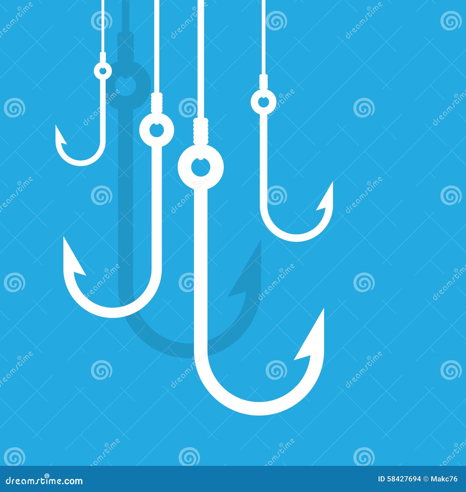 Fishing Hooks Concept Background Stock Vector Illustration of object, allure 58427694