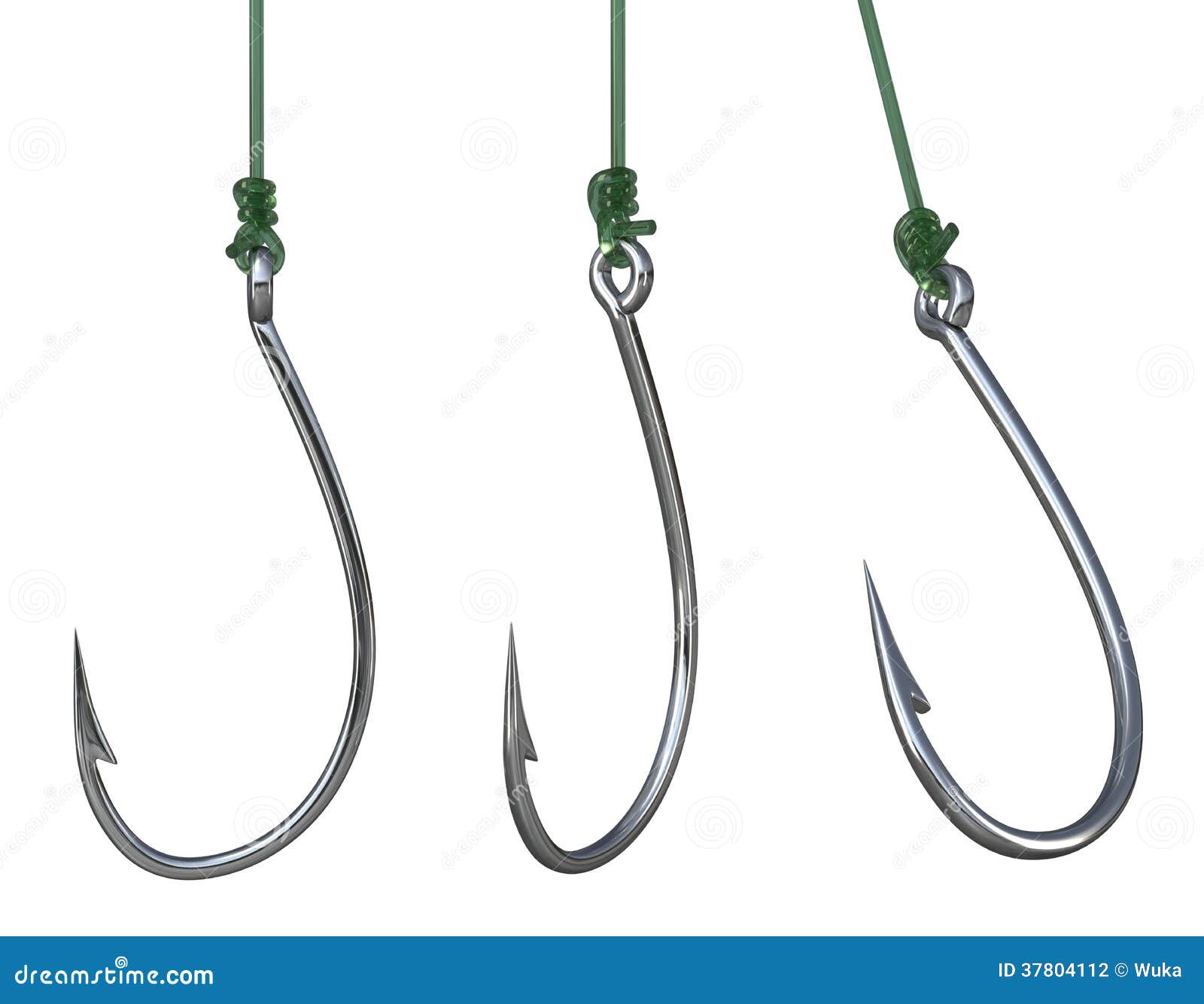 Fishing Hooks II stock illustration. Illustration of silver 37804112