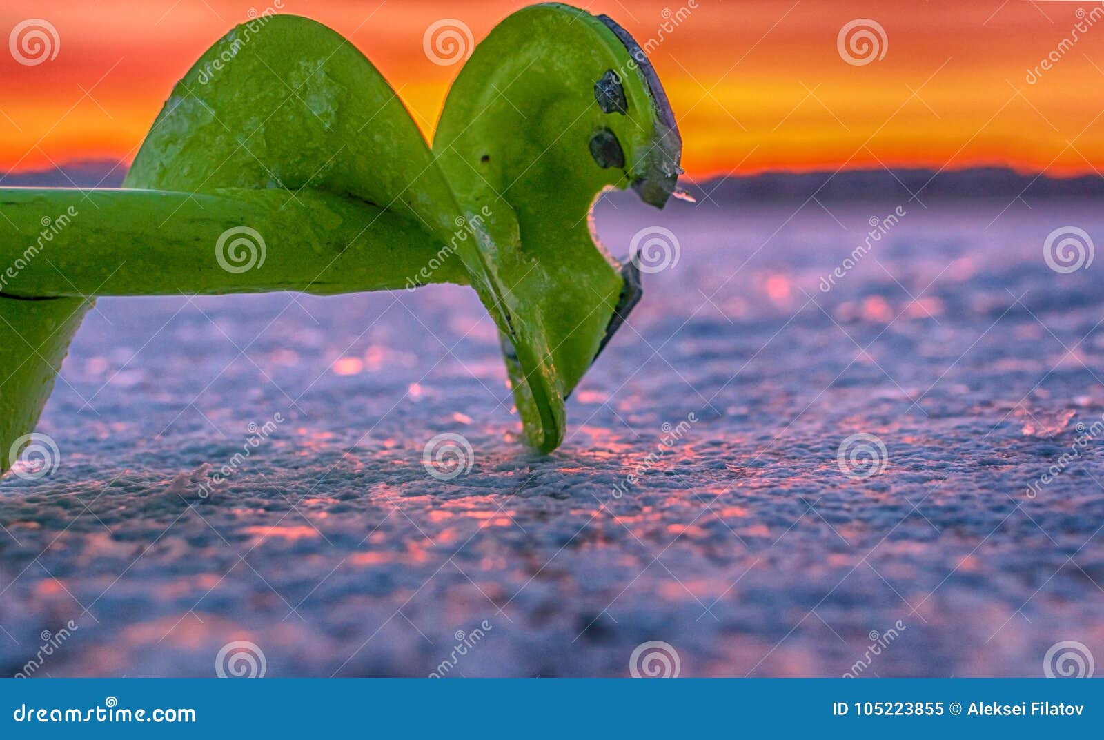 Fishing ice auger stock image. Image of auger, fresh 105223855