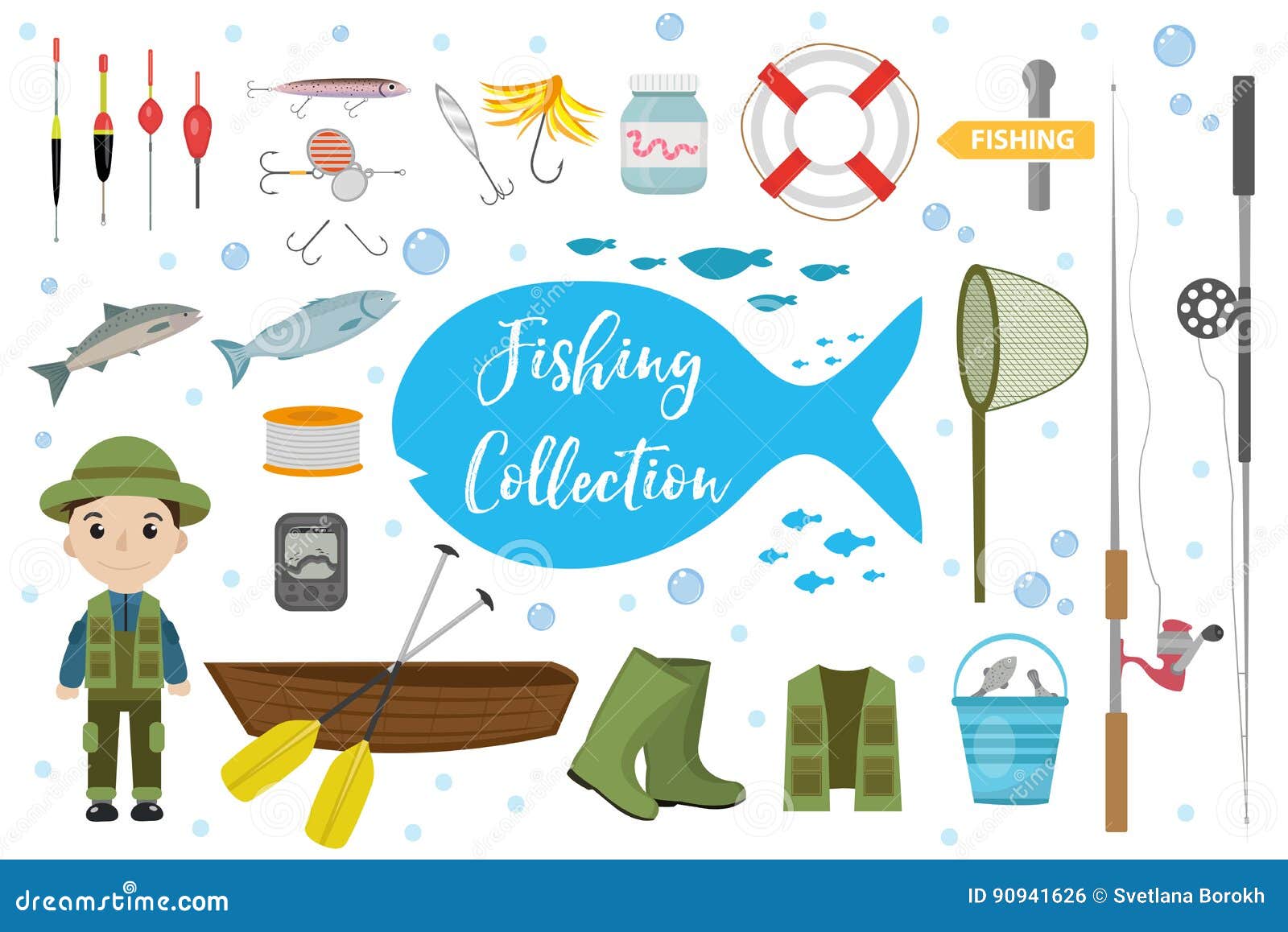 Fishing Tools Stock Illustrations – 2,356 Fishing Tools Stock Illustrations,  Vectors & Clipart - Dreamstime