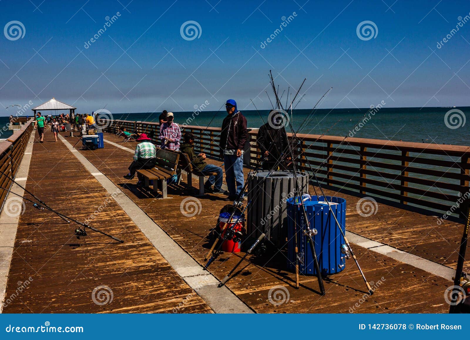 Fishing on the Pier at Juno Beach Florida Editorial Stock Photo Image of variety, large 142736078