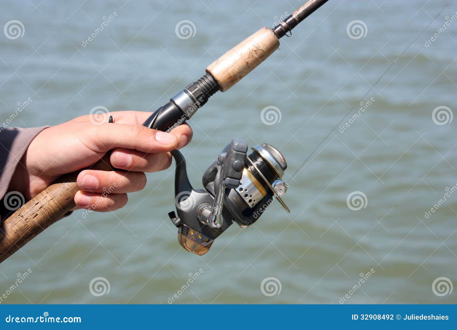 Fishing line stock photo. Image of recreational, river 32908492
