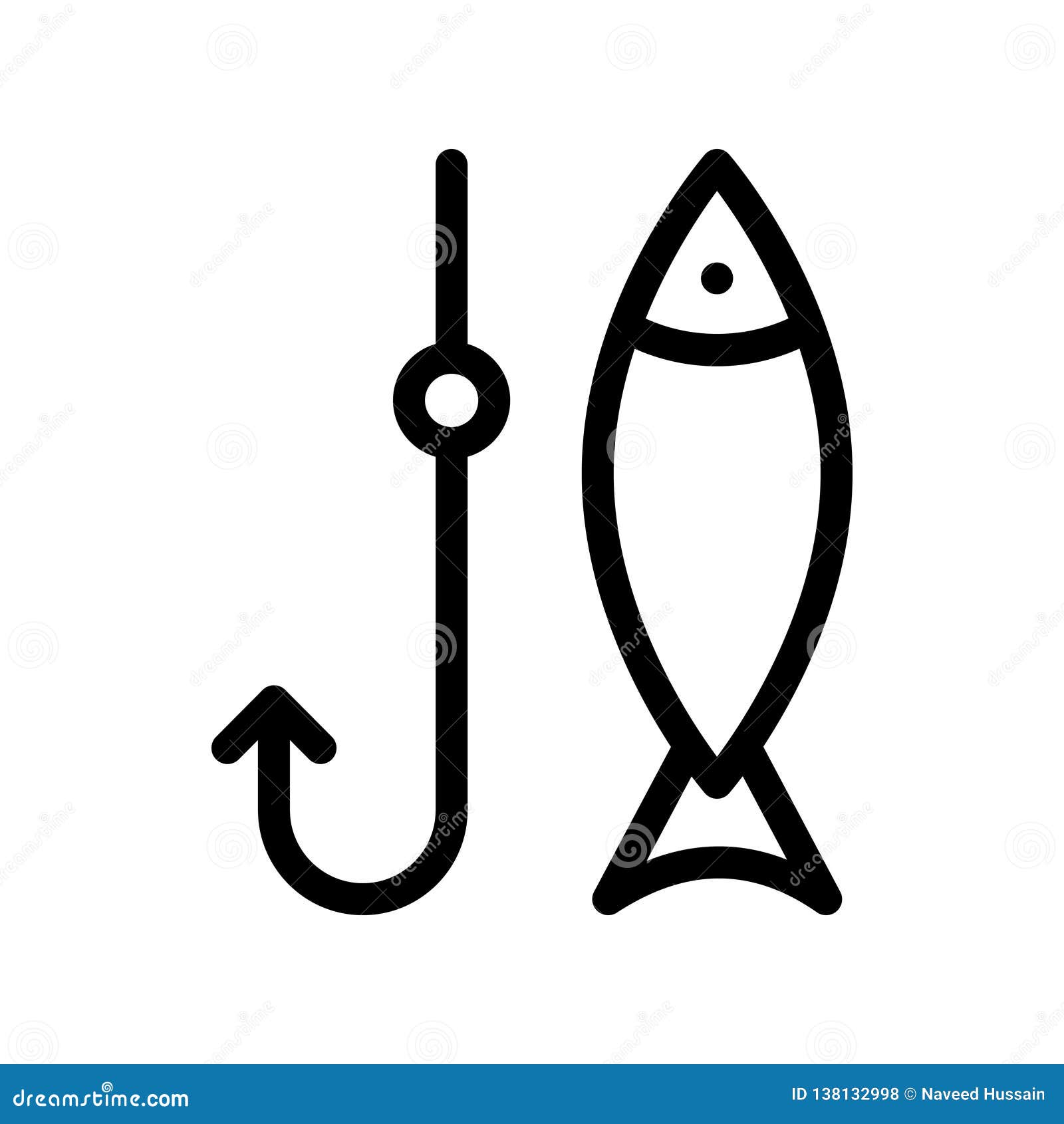 Download Fishing line vector icon stock vector. Illustration of ...