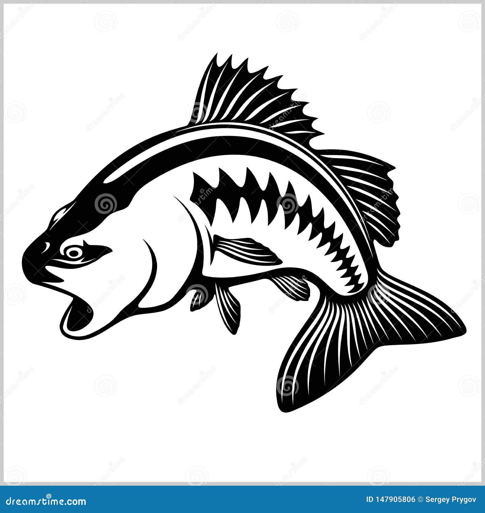 Download Fishing Logo. Bass Fish Club Emblem. Fishing Theme Vector ...