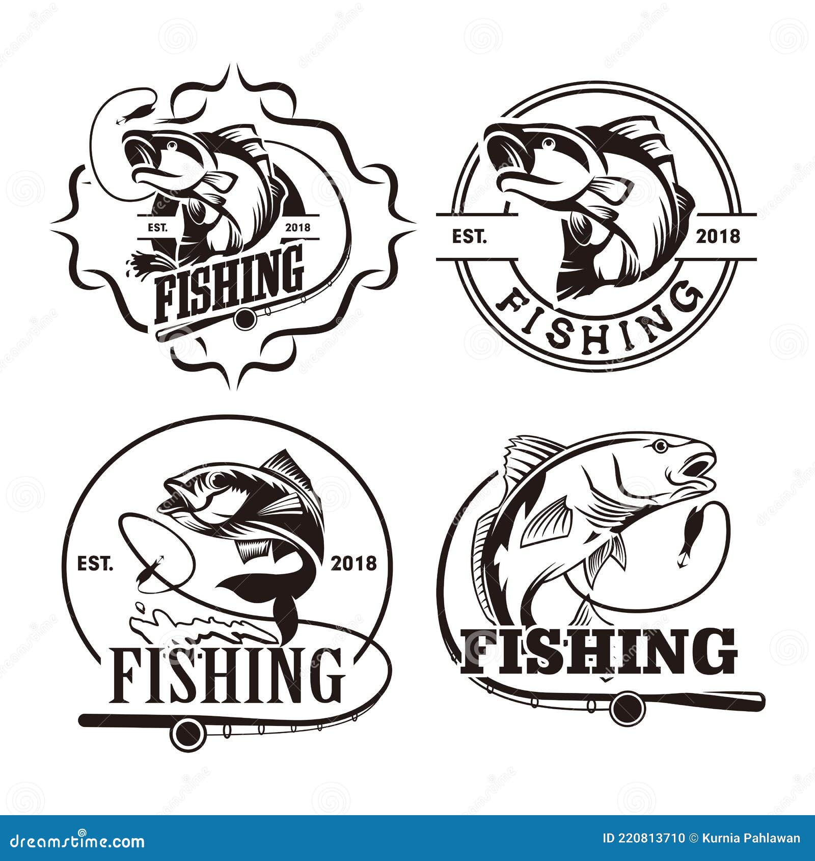 Fishing Logo , Fish Vector Logo Stock Illustration - Illustration of  graphic, logofishing: 220813710