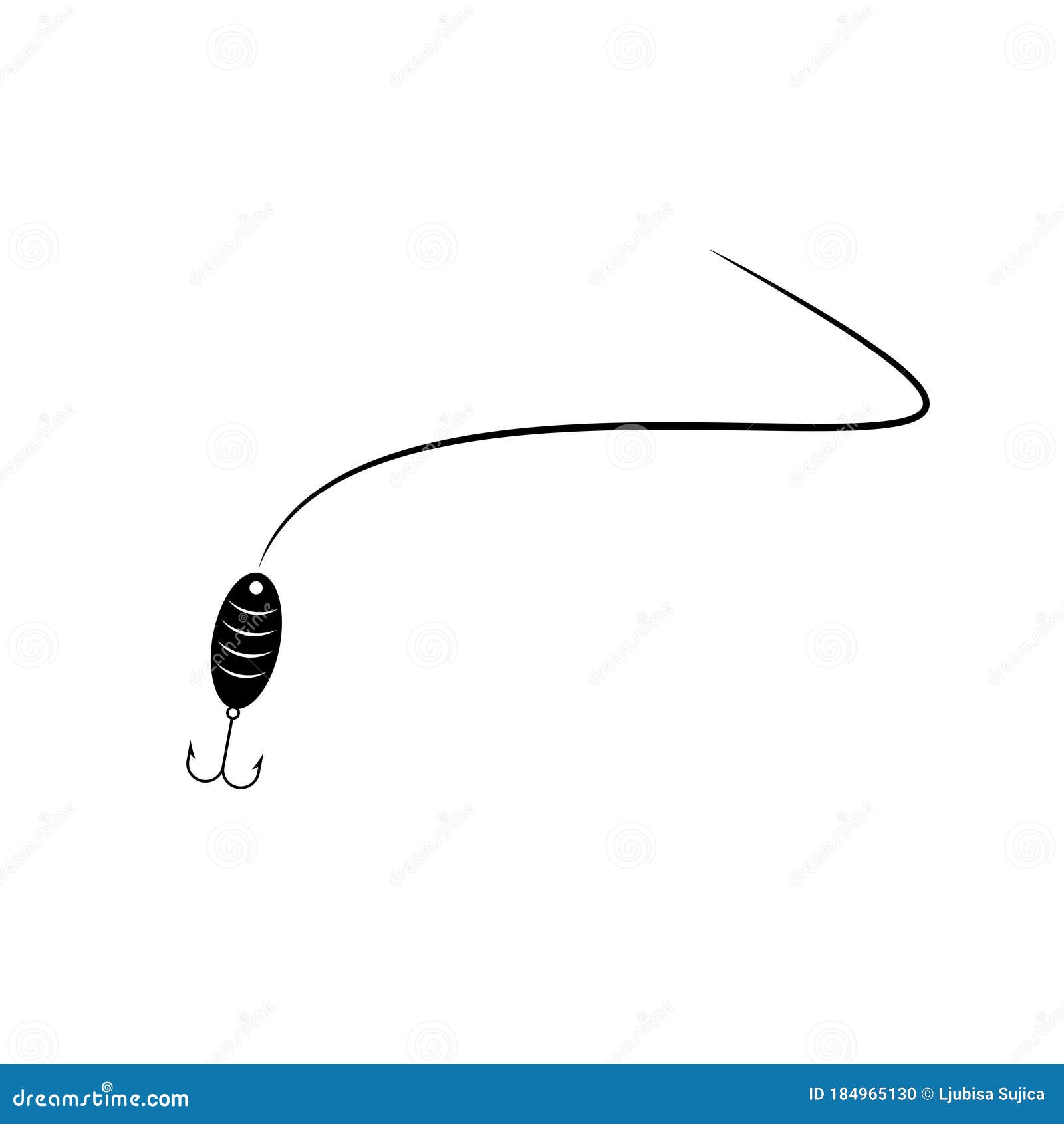 Download Fishing Lure, Hook Bait. Flat Icon Illustration. Simple ...
