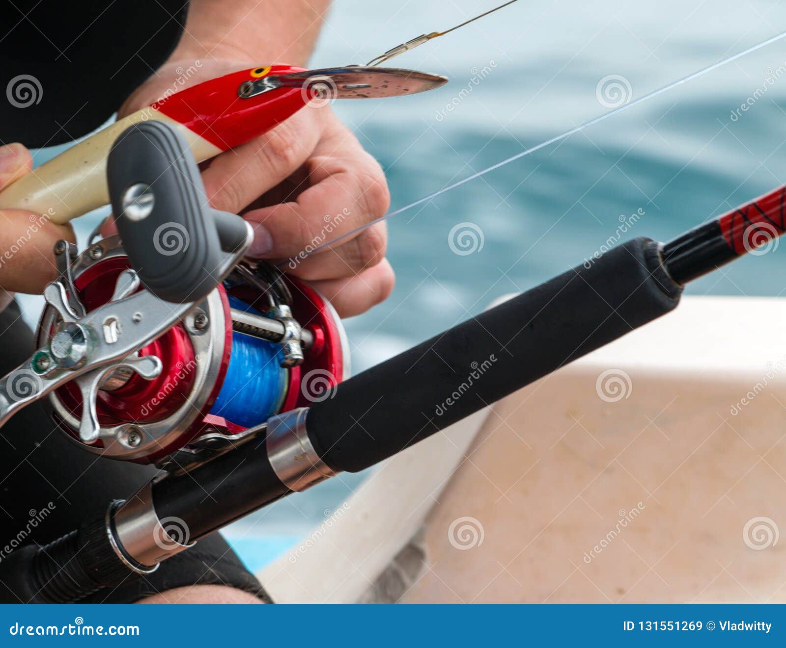 Fishing Lures with Big Hooks Wobbler Stock Image - Image of