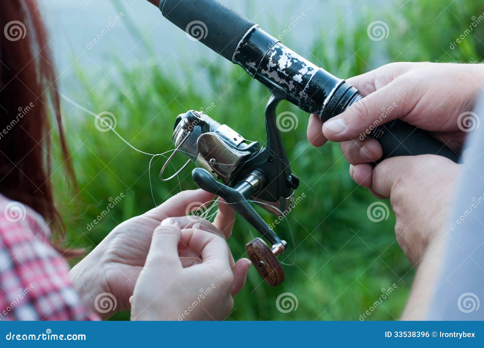 Fishing Lures that are Tangled in Reel Stock Photo Image of crank, mess 33538396